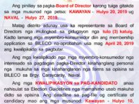 Regular election sa pagka-director sa distrito sa KAWAYAN ug NAVAL