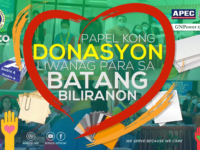 Papel kong donasyon liwanag para sa batang Biliranon