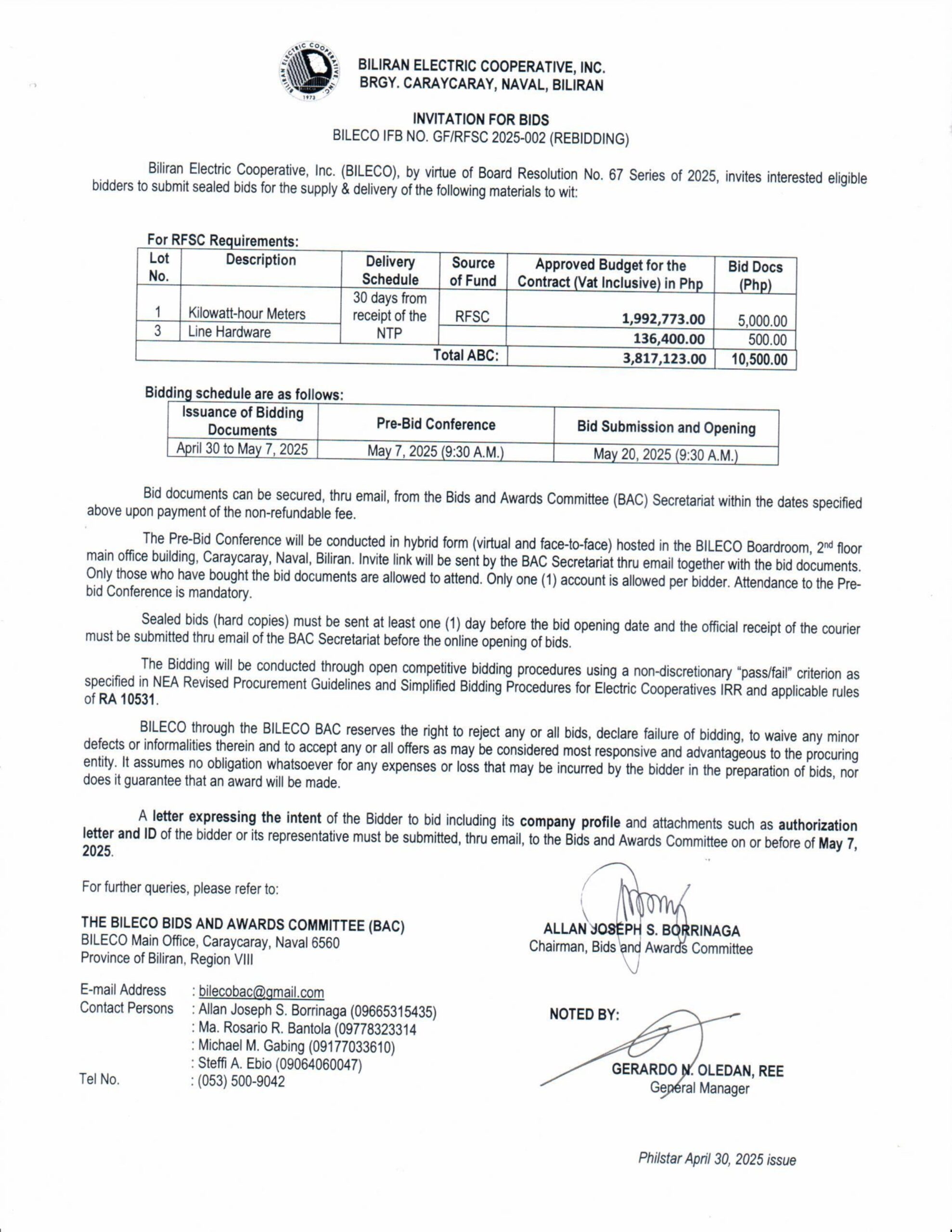 You are currently viewing INVITATION FOR BIDS