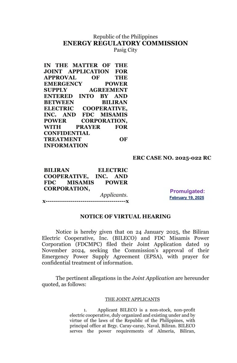 Read more about the article NOTICE VIRTUAL HEARING