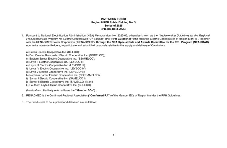 Read more about the article INVITATION TO BID