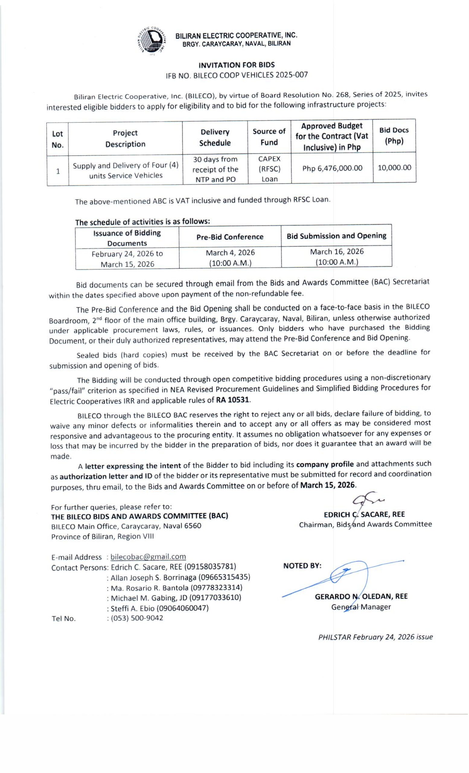 You are currently viewing INVITATION FOR BIDS